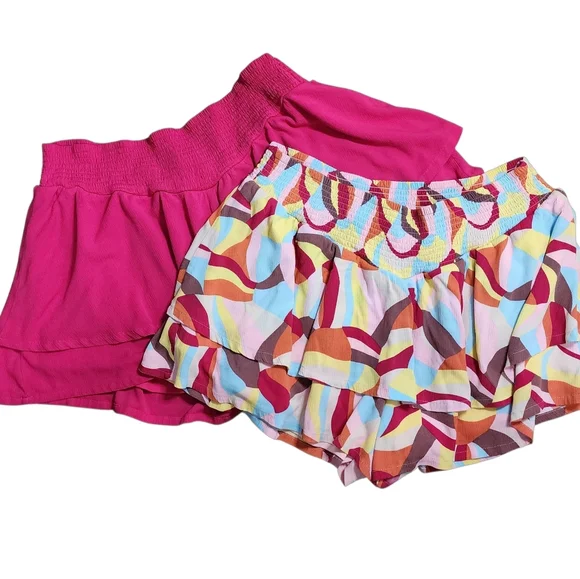 TORRID 2 Pull-On Washable Gauze Smocked Ruffle Shorts Size 3X Summer - Picture 6 of 10